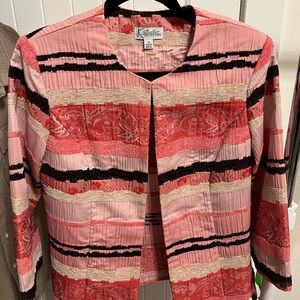 Studio Pink and Black Striped Blazer